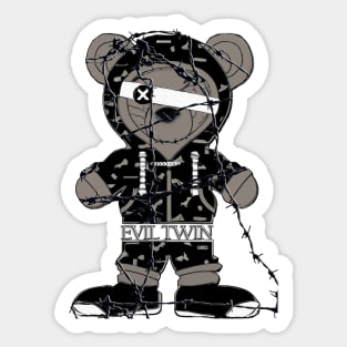 Sinister Teddy: Evil Twin Rebellious Sticker